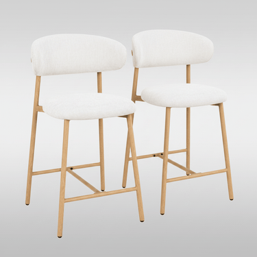 Alto Barstool – Cream & Natural (Set of 2) at Online8 Furniture Auckland NZ