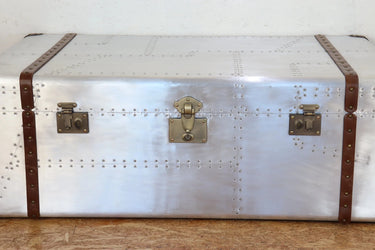 Aluminium Coffee Table with 2 Drawers at online8 furniture store Auckland