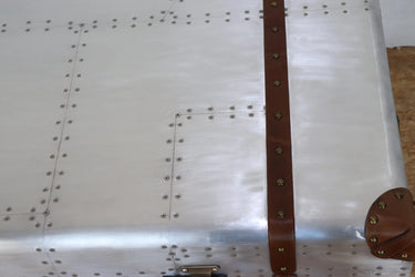 Aluminium Coffee Table with 2 Drawers at online8 furniture store Auckland