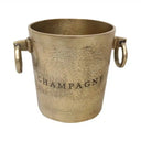 Aluminium Round Champagne Bucket - Raw Gold at online8 furniture store Auckland