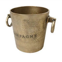Aluminium Round Champagne Bucket - Raw Gold at online8 furniture store Auckland