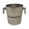 Aluminium Round Champagne Bucket - Raw Silver at online8 furniture store Auckland