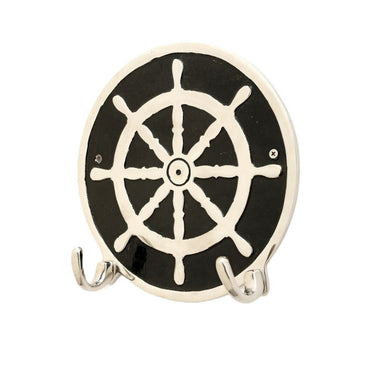 Aluminium Ship Wheel Wall Hook - Medium at online8 furniture store Auckland