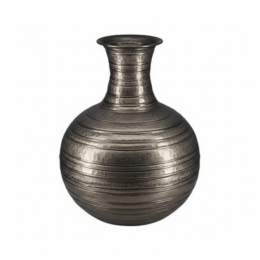 Aluminium XL Pot Belly Vase Large at online8 furniture store Auckland