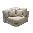Amalfi Slip Cover Corner - Burlap at online8 furniture store Auckland