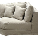 Amalfi Slip Cover Corner - Burlap at online8 furniture store Auckland