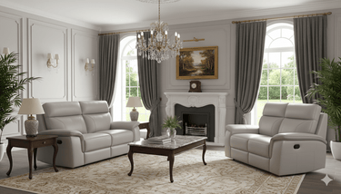 Amanda Electric Recliner Leather Lounge Suite at online8 furniture store Auckland