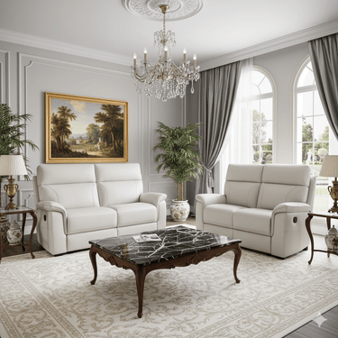 Amanda Electric Recliner Leather Lounge Suite at online8 furniture store Auckland