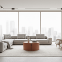 Amber Aluminium Coffee Table - Rust at online8 furniture store Auckland