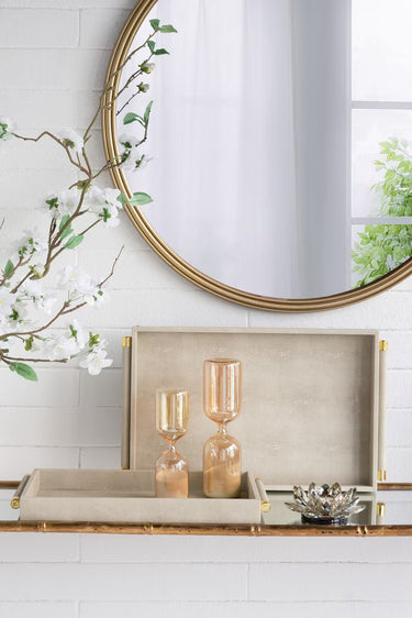 Amber Shimmer Hourglass With White Sand - Small at Online8 Furniture Auckland NZ