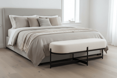 Amelia Upholstered Bench Seat - 1400mm at Online8 Furniture Auckland NZ