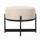 Amelia Upholstered Round Ottoman at online8 furniture store Auckland