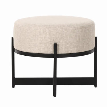 Amelia Upholstered Round Ottoman at online8 furniture store Auckland