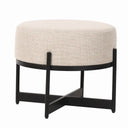 Amelia Upholstered Round Ottoman at online8 furniture store Auckland