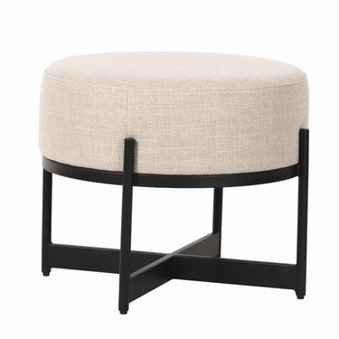 Amelia Upholstered Round Ottoman at online8 furniture store Auckland