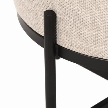 Amelia Upholstered Round Ottoman at online8 furniture store Auckland