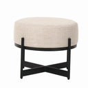 Amelia Upholstered Round Ottoman at online8 furniture store Auckland
