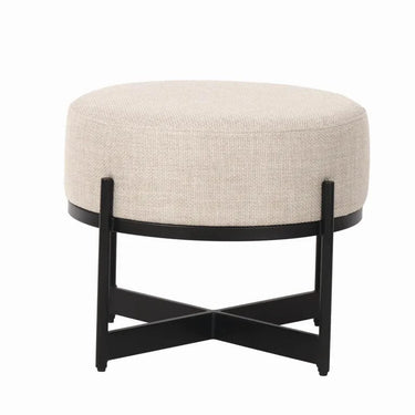 Amelia Upholstered Round Ottoman at online8 furniture store Auckland