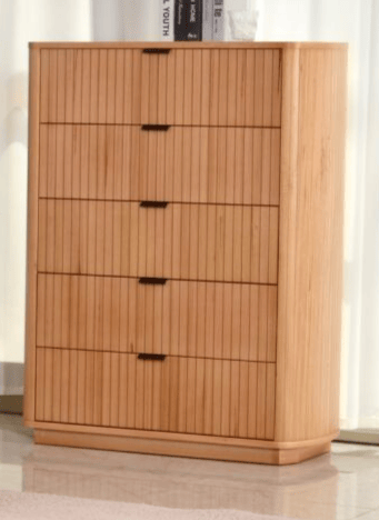 Amsterdam 5 Drawers Tallboy at online8 furniture store Auckland