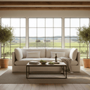 Amsterdam Slip Cover 3 Seat Sofa - Neutral Linen at Online8 Furniture Auckland NZ