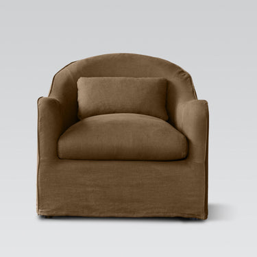 Amsterdam Slipcover Club Chair – Mocha at Online8 Furniture Auckland NZ