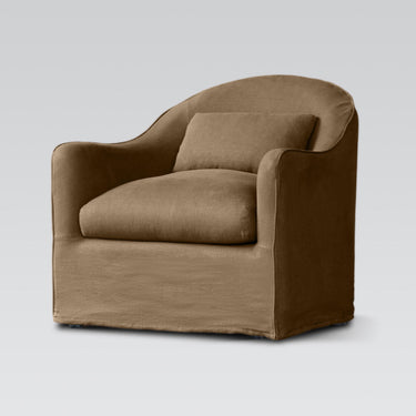 Amsterdam Slipcover Club Chair – Mocha at Online8 Furniture Auckland NZ