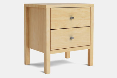Andes 2 Drawer Bedside Table - Pine at online8 furniture store Auckland