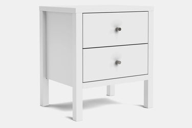 Andes 2 Drawer Bedside Table - Pine at online8 furniture store Auckland