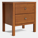 Andes 2 Drawer Bedside Table - Pine at online8 furniture store Auckland