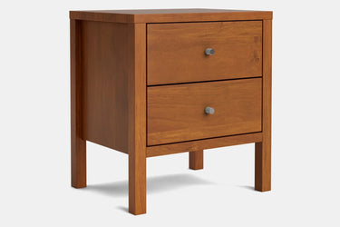 Andes 2 Drawer Bedside Table - Pine at online8 furniture store Auckland