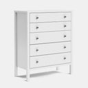 Andes 5 Drawer Tallboy - Pine at online8 furniture store Auckland