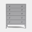 Andes 5 Drawer Tallboy - Pine at online8 furniture store Auckland