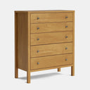 Andes 5 Drawer Tallboy - Pine at online8 furniture store Auckland