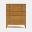 Andes 5 Drawer Tallboy - Pine at online8 furniture store Auckland