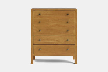 Andes 5 Drawer Tallboy - Pine at online8 furniture store Auckland