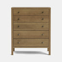 Andes 5 Drawer Tallboy - Pine at online8 furniture store Auckland