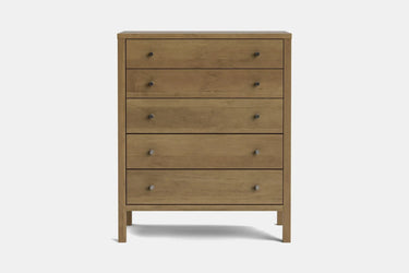 Andes 5 Drawer Tallboy - Pine at online8 furniture store Auckland