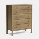 Andes 5 Drawer Tallboy - Pine at online8 furniture store Auckland