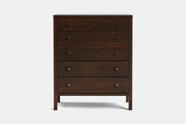 Andes 5 Drawer Tallboy - Pine at online8 furniture store Auckland