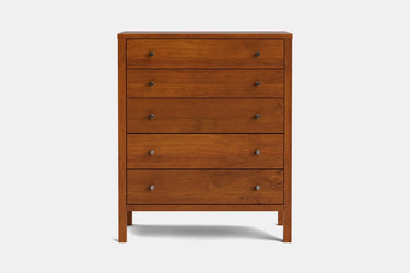 Andes 5 Drawer Tallboy - Pine at online8 furniture store Auckland