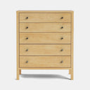 Andes 5 Drawer Tallboy - Pine at online8 furniture store Auckland