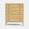 Andes 5 Drawer Tallboy - Pine at online8 furniture store Auckland