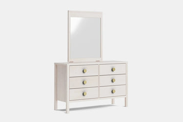 Andes 6 Drawer Dresser & Mirror- Ash at online8 furniture store Auckland