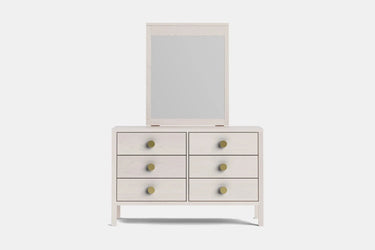 Andes 6 Drawer Dresser & Mirror- Ash at online8 furniture store Auckland