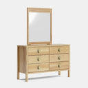 Andes 6 Drawer Dresser & Mirror- Ash at online8 furniture store Auckland