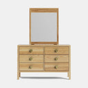 Andes 6 Drawer Dresser & Mirror- Ash at online8 furniture store Auckland