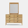 Andes 6 Drawer Dresser & Mirror- Ash at online8 furniture store Auckland