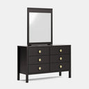Andes 6 Drawer Dresser & Mirror- Ash at online8 furniture store Auckland