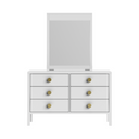 Andes 6 Drawer Dresser & Mirror - Pine at online8 furniture store Auckland