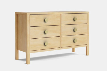 Andes 6 Drawer Lowboy - Pine at online8 furniture store Auckland